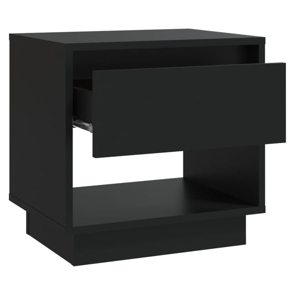 Nachttische 2er Set Schwarz Holz