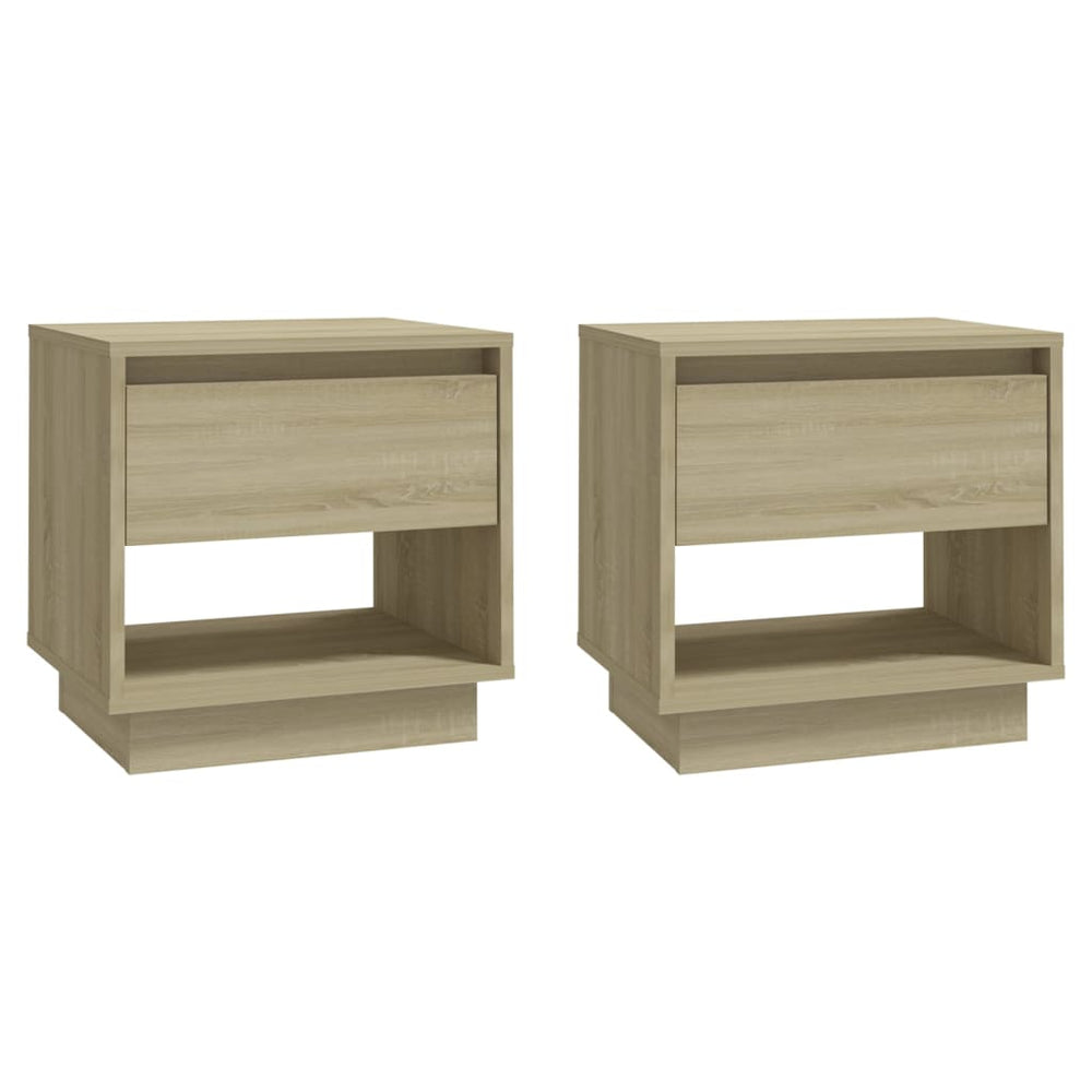 vidaXL Nightstands 2 pcs. Sonoma Oak 45x34x44 cm Engineered Wood