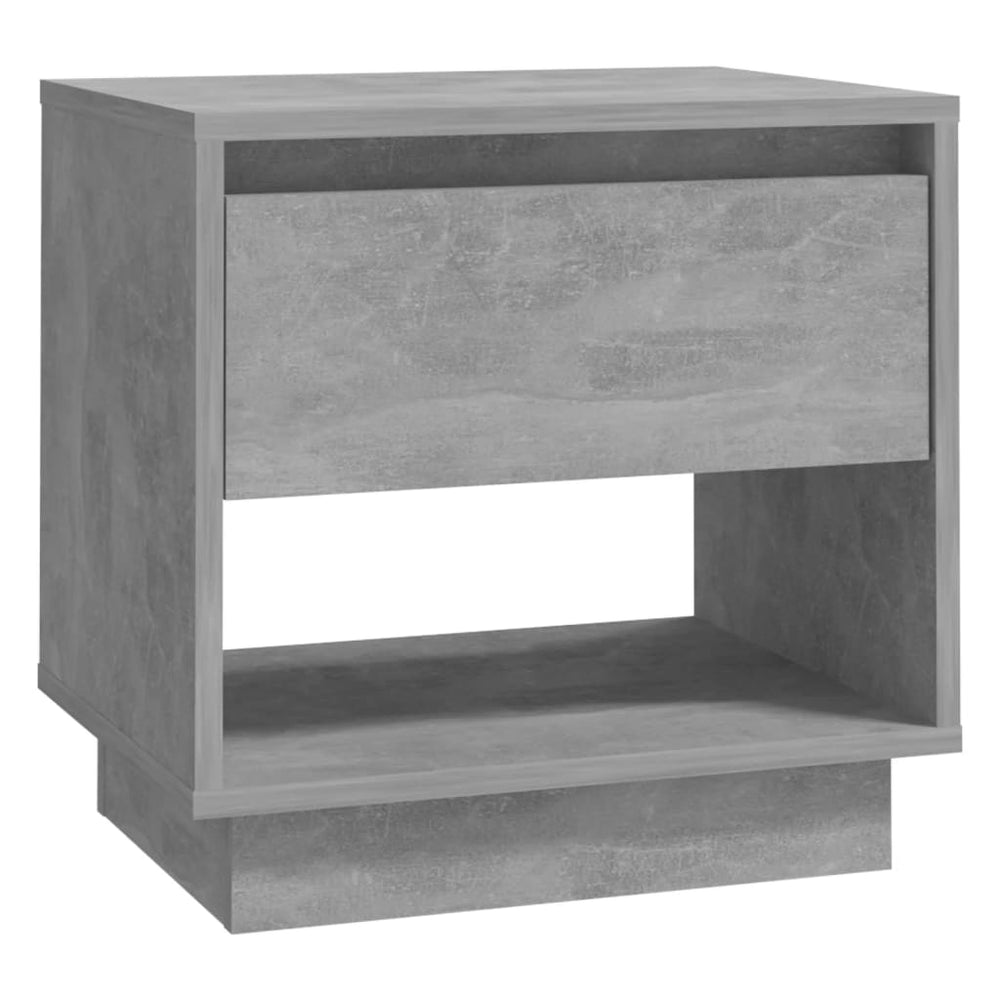 vidaXL Nightstand Concrete Gray 45x34x44 cm Engineered Wood