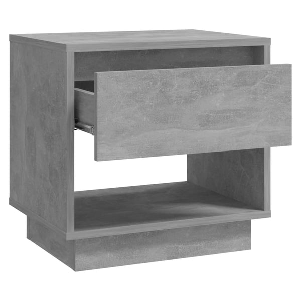 Betongraue Nachttische, 2er-Set
