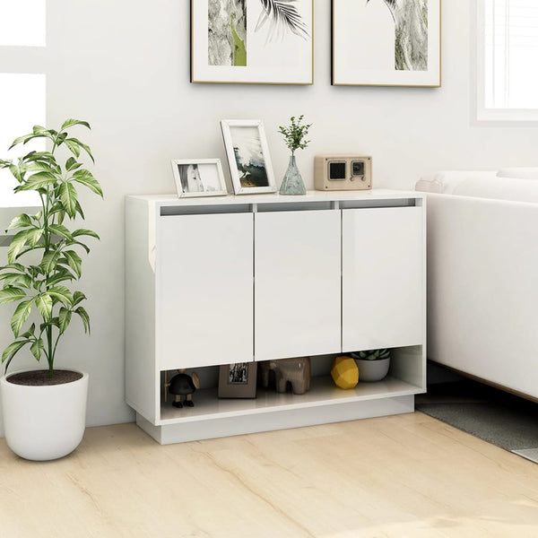 Weißes Sideboard 97 cm Holzwerkstoff