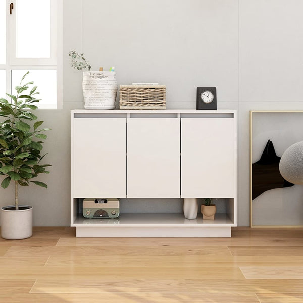 Weißes Sideboard 97 cm Holzwerkstoff