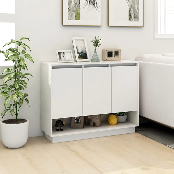 Hochglanz Weißes Sideboard 97 cm