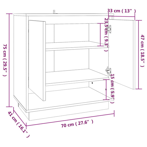 Betongraues Sideboard 70 cm