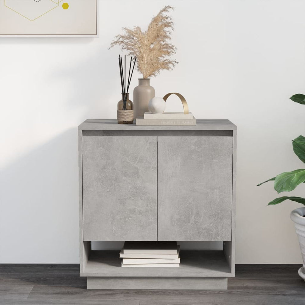 vidaXL Sideboard Concrete Gray 70x41x75 cm Engineered Wood