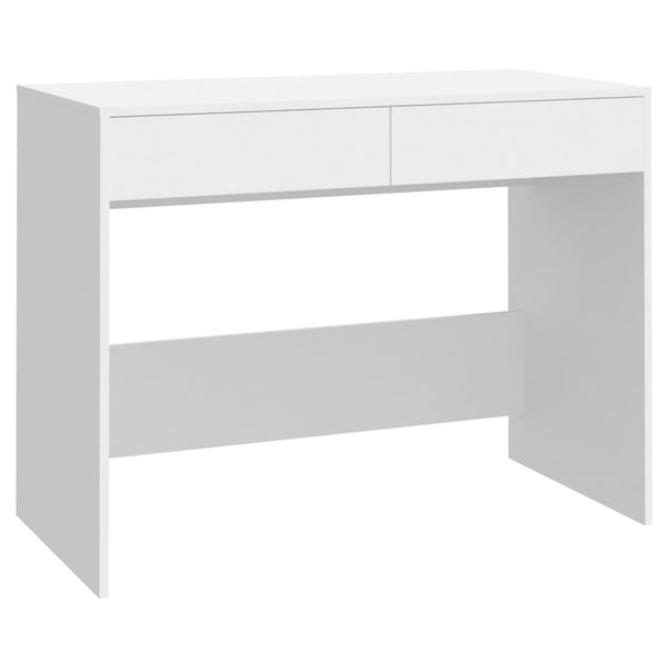 Weißer Schreibtisch mit Schubladen, 101 cm
