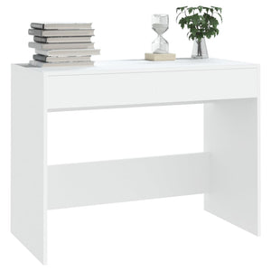 Weißer Schreibtisch mit Schubladen, 101 cm