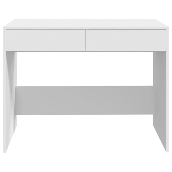 Weißer Schreibtisch mit Schubladen, 101 cm