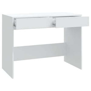 Weißer Schreibtisch mit Schubladen, 101 cm