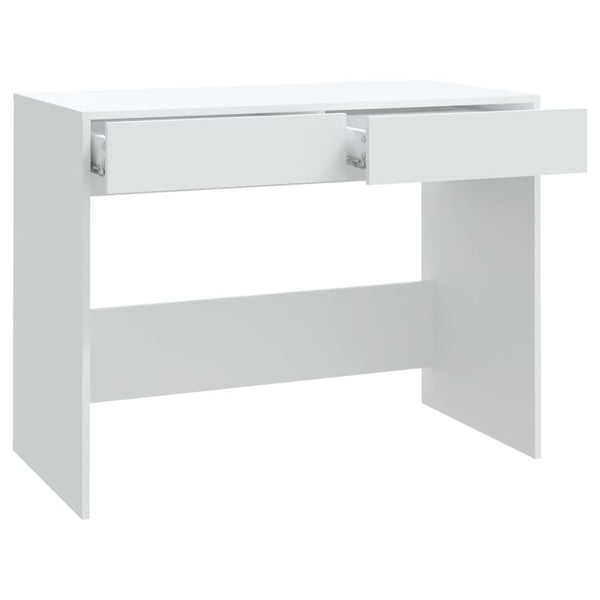 Weißer Schreibtisch mit Schubladen, 101 cm