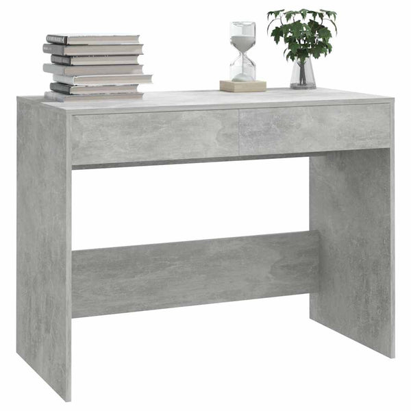 Betongrauer Schreibtisch mit Schubladen