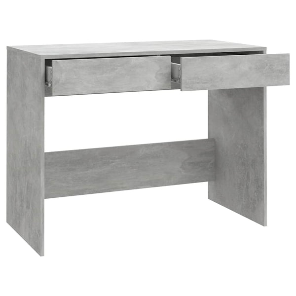 Betongrauer Schreibtisch mit Schubladen