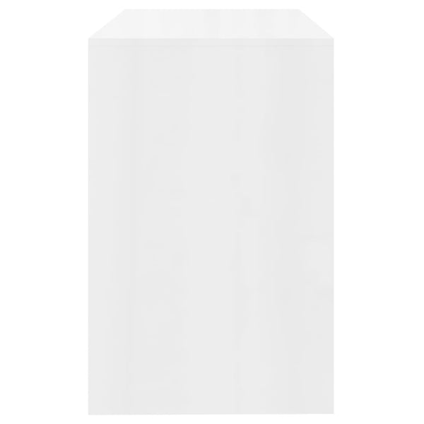 Schreibtisch Hochglanz Weiß, 101 cm