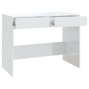 Schreibtisch Hochglanz Weiß, 101 cm