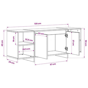 Schwarzer TV-Schrank 130 cm