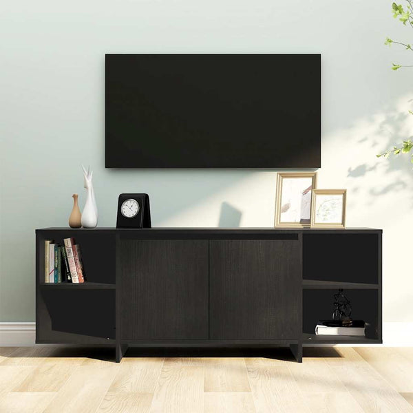 Schwarzer TV-Schrank 130 cm