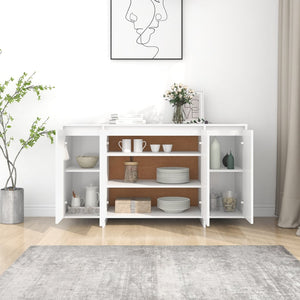 Weißes Sideboard 135 cm Holzwerkstoff