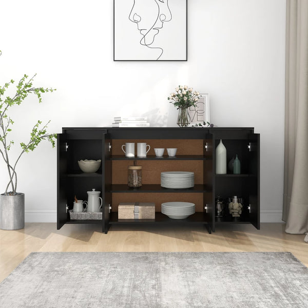 Schwarzes Sideboard 135 cm