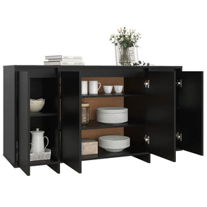 Schwarzes Sideboard 135 cm