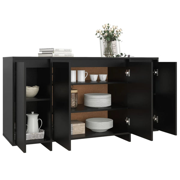 Schwarzes Sideboard 135 cm