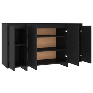 Schwarzes Sideboard 135 cm