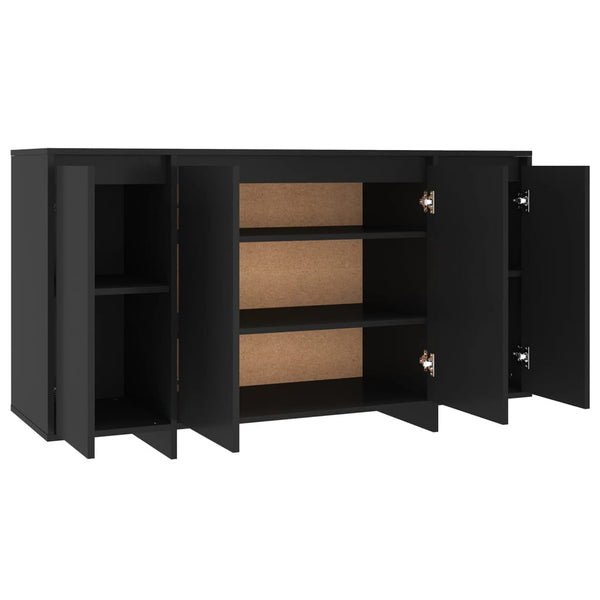 Schwarzes Sideboard 135 cm