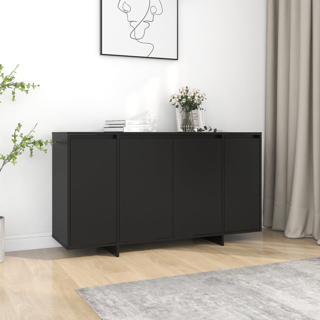Schwarzes Sideboard 135 cm