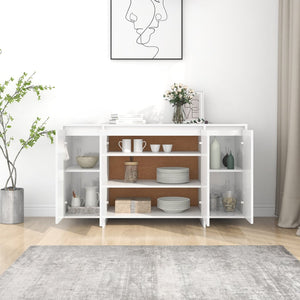 Hochglanz Sideboard Weiß 135 cm