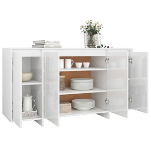 Hochglanz Sideboard Weiß 135 cm