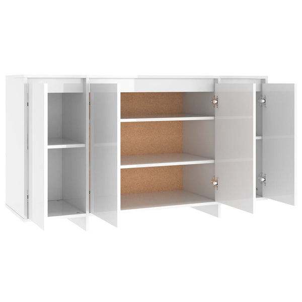 Hochglanz Sideboard Weiß 135 cm