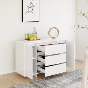 Weißes Sideboard mit 3 Schubladen 120 cm