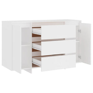 Weißes Sideboard mit 3 Schubladen 120 cm