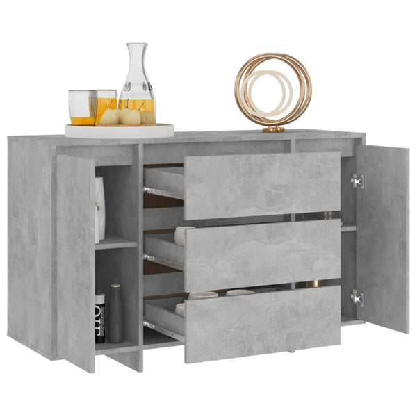 Betongraues Sideboard mit 3 Schubladen