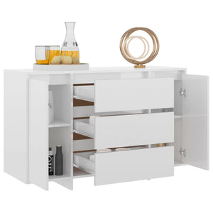 Hochglanz Sideboard Weiß, 120cm