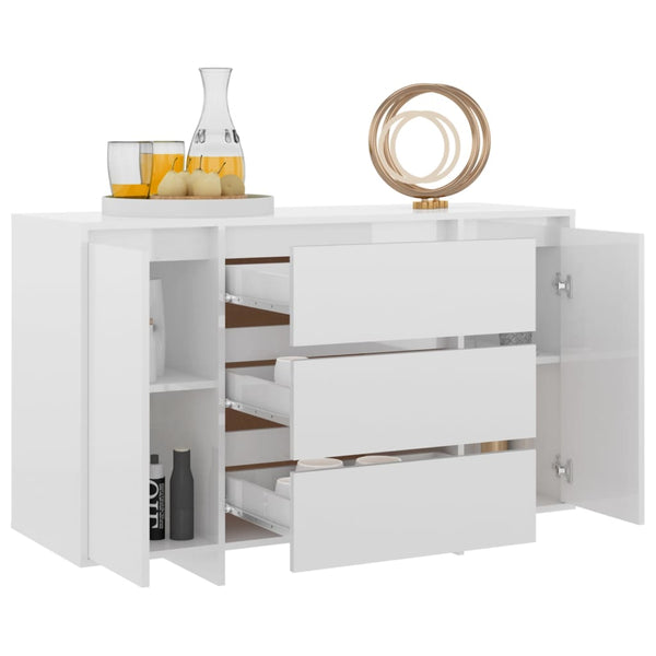 Hochglanz Sideboard Weiß, 120cm