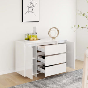 Hochglanz Sideboard Weiß, 120cm
