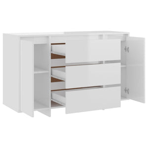 Hochglanz Sideboard Weiß, 120cm