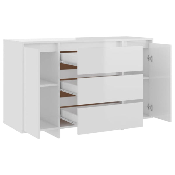 Hochglanz Sideboard Weiß, 120cm