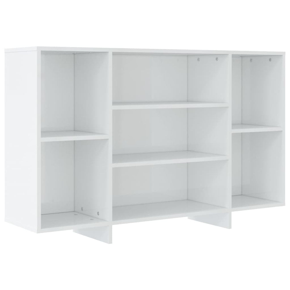 vidaXL Sideboard High Gloss White 120x30x75 cm Engineered Wood