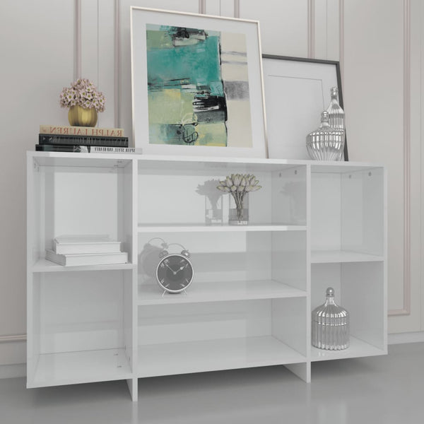 Sideboard Hochglanz Weiß 120 cm