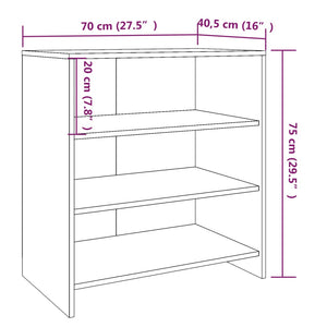 Betongraues Sideboard 70x75 cm