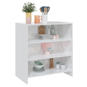 Hochglanz Sideboard Weiß 70 cm