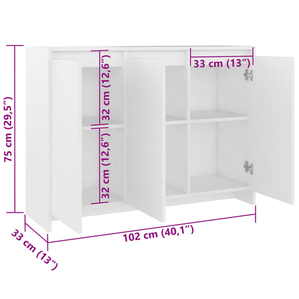 Weißes Sideboard 102 cm
