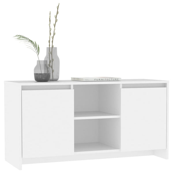 Meuble TV vidaXL blanc 102x37,5x52,5 cm en bois d'ingénierie