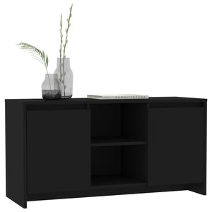 Schwarzer TV-Schrank, 102 cm