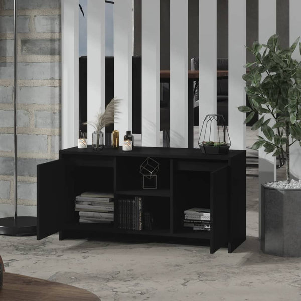 Schwarzer TV-Schrank, 102 cm