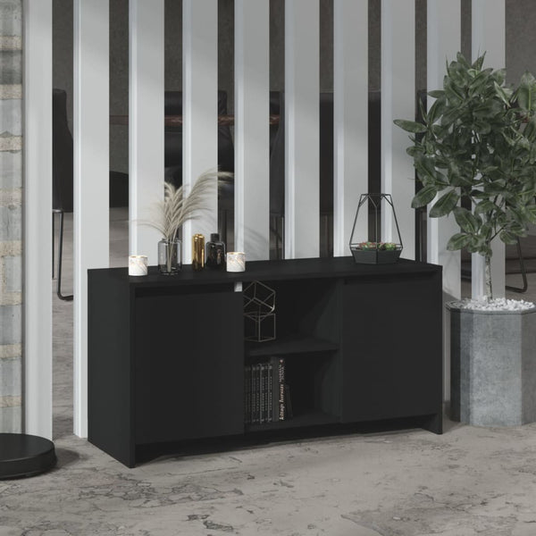 Schwarzer TV-Schrank, 102 cm