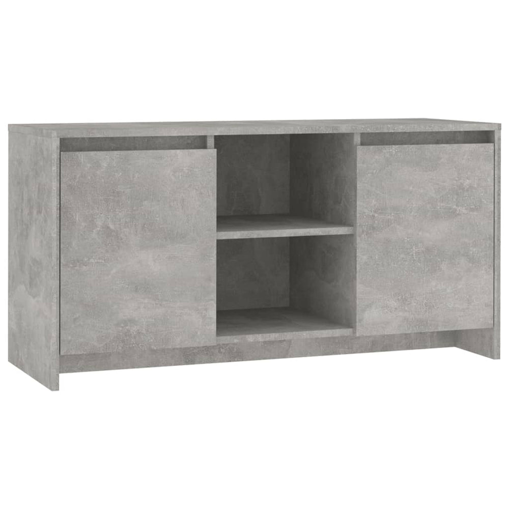 vidaXL Meuble TV Gris béton 102x37,5x52,5 cm Bois d'ingénierie