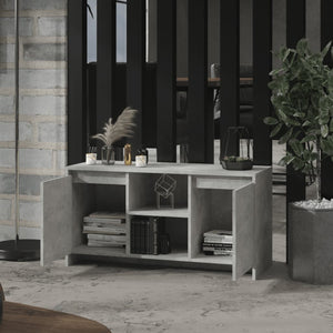vidaXL Meuble TV Gris béton 102x37,5x52,5 cm Bois d'ingénierie