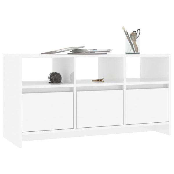 TV-Schrank Weiß Hochglanz, 102 cm